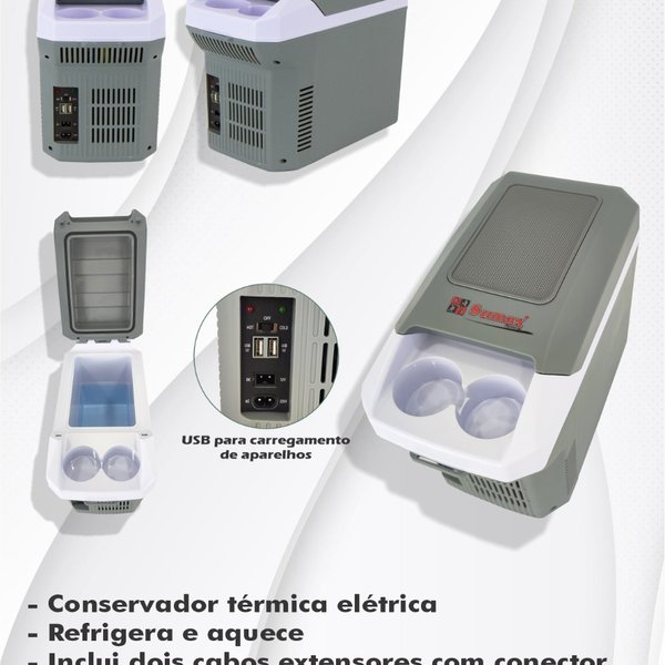 Geladeira Portátil 8 Litros Sumax - SHP-8L-G