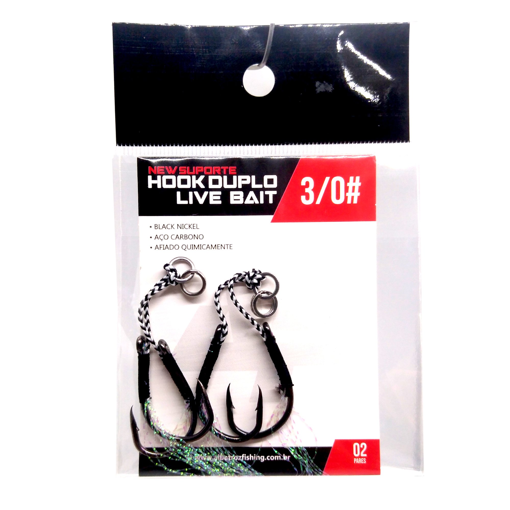 Anzol Albatroz Suporte chinu Live Bait 2 PCs