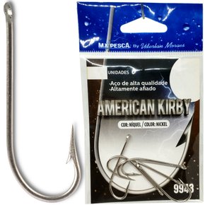 vintage an・an no.34 Anzol Black Nickel - ADC 351 Empatado em Nylon
