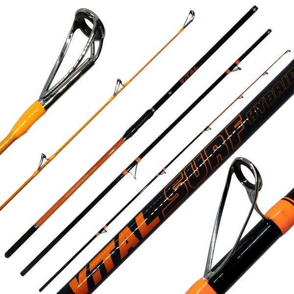 Vara Molinete Albatroz Vital Surf 4,20m Híbrida 250g | Laranja