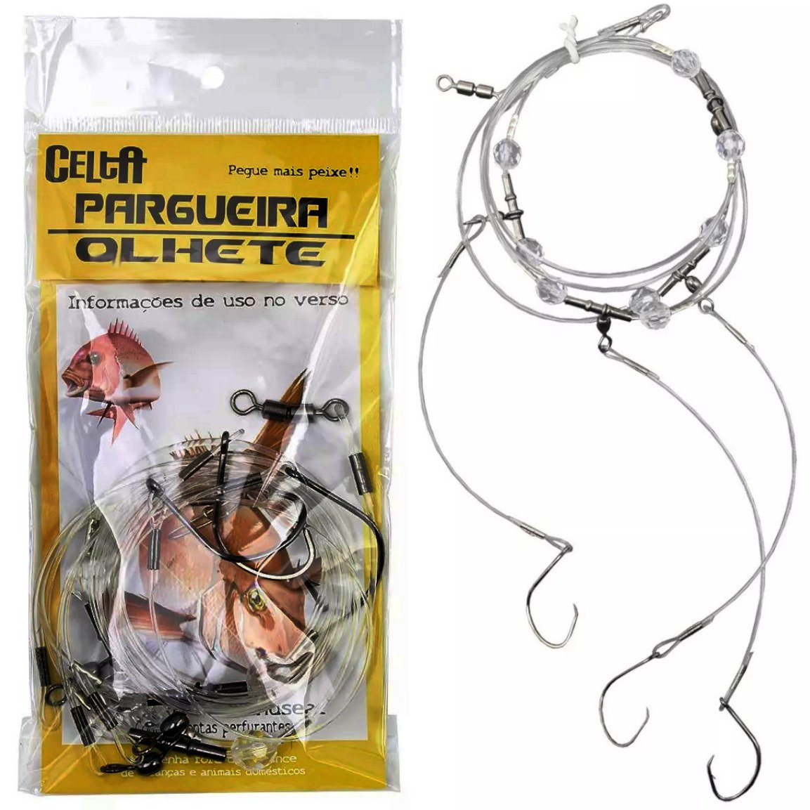 Cordelia Chicote Celta Pargueira Olhete C/ 3 Anzóis Girador e Snap