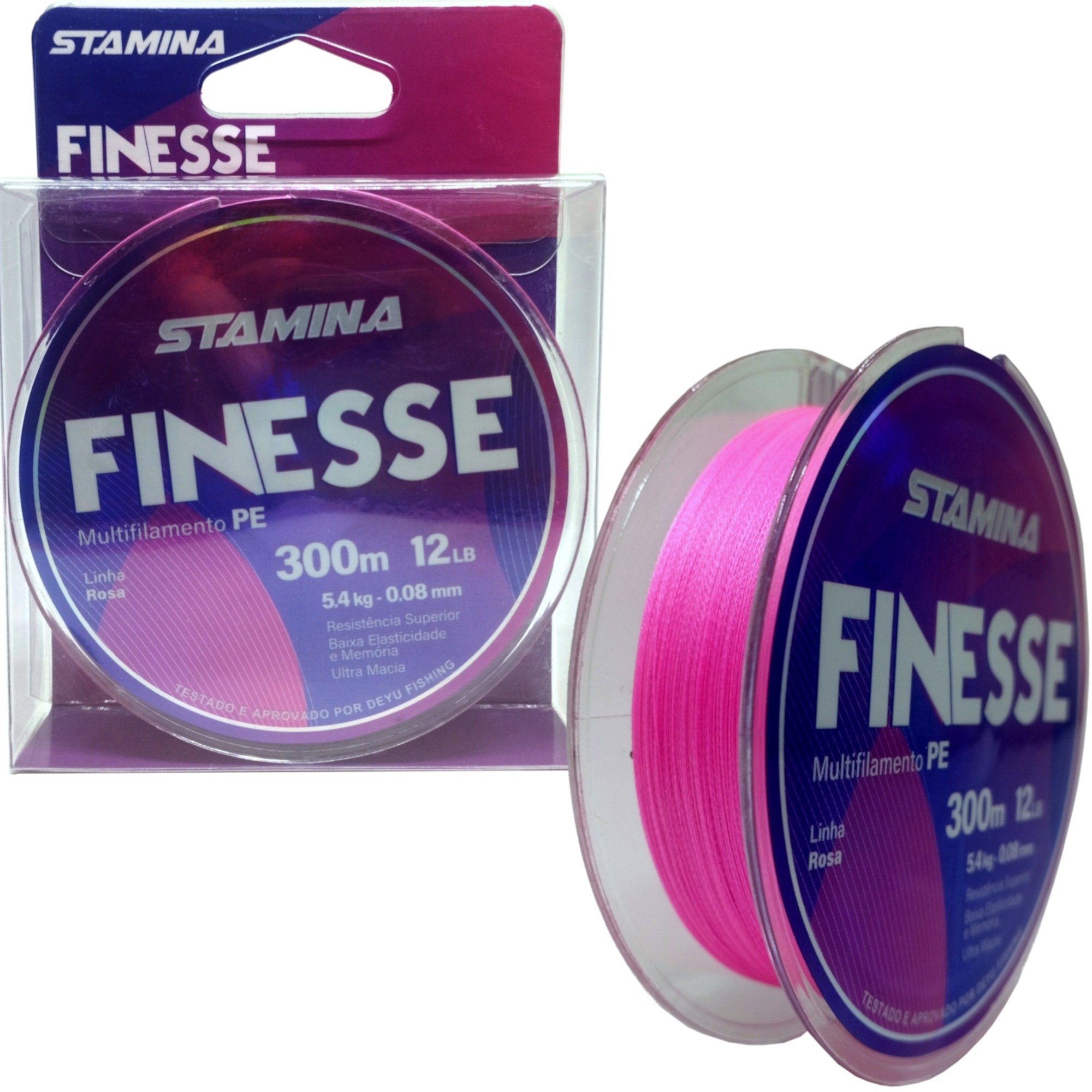 Linha Multifilamento PE Finesse Stamina X4 | Rosa 300m