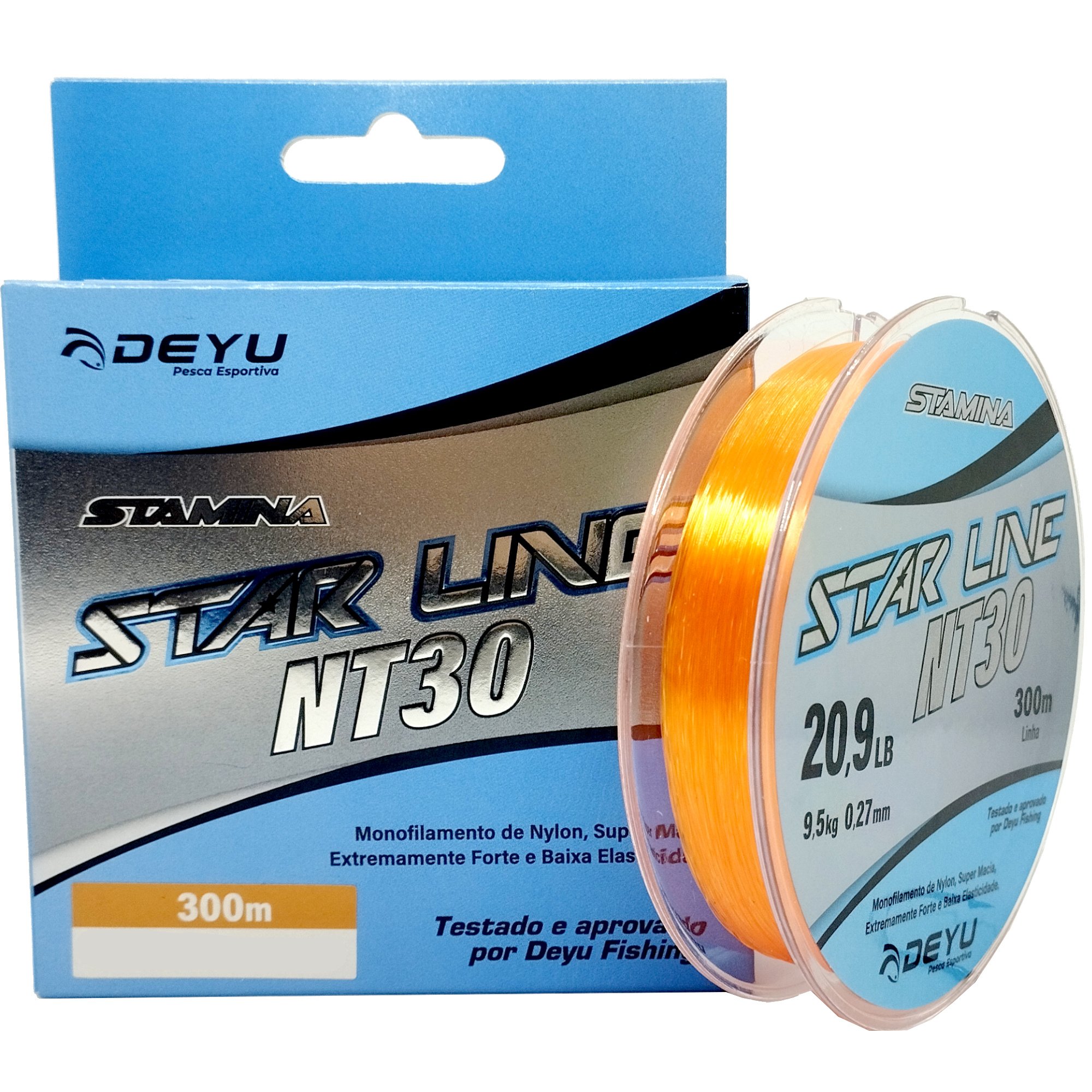 Linha Monofilamento Star Line NT30 300m | Laranja