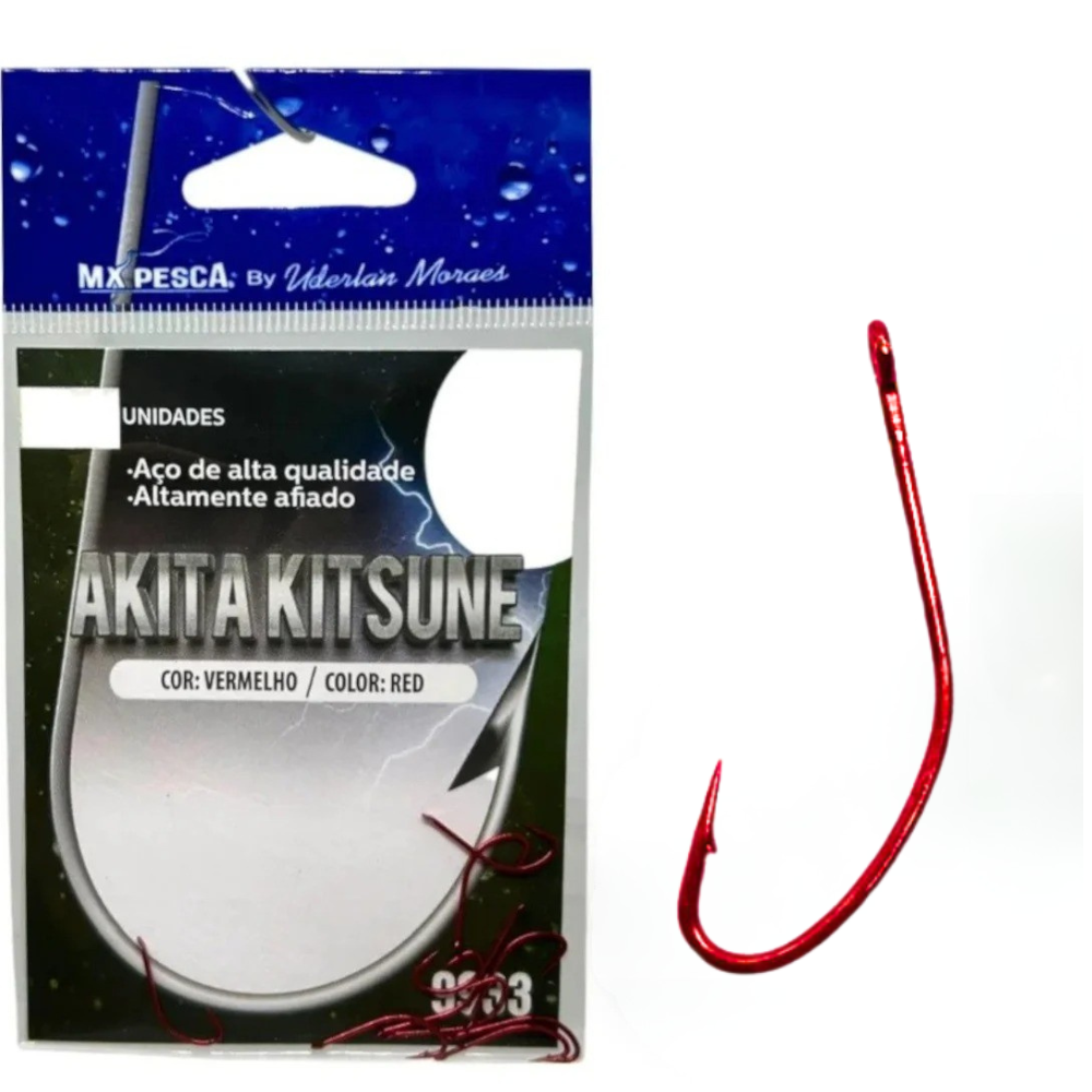 Anzol Akita Kitsune Red - MX Pesca