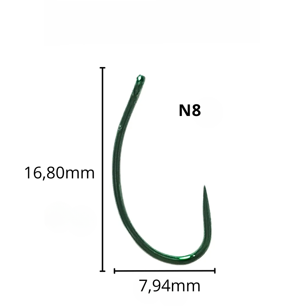 Anzol Curved Shank 9345 Sem Fisga - MX PESCA - VERDE
