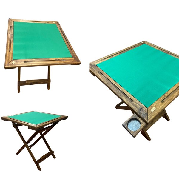 MESA DE JOGOS BARALHO E DOMINÓ - COM PORTA COPOS
